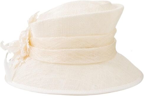 Women's Sun Hats 2026 New Summer Straw Hat Party with Feather Light Pink 58cm in Kuwait