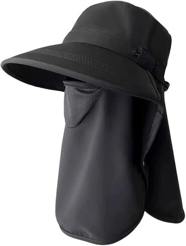 Sun Hats for Women and Men UV Protection UPF 50+ Fishing Hats Wide Brim Shawl with Neck Flap Hat Hiking Outdoor Hat in Saudi Arabia