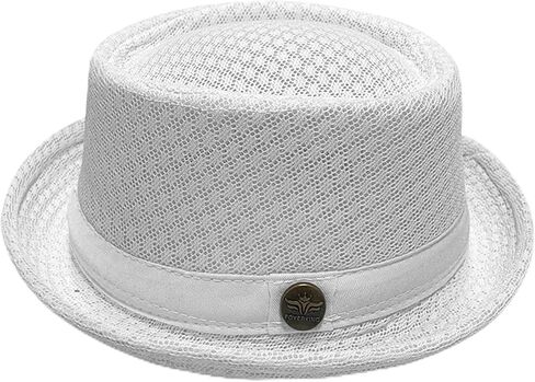 Unisex Summer Breathable Mesh Pork Pie Hat, Summer Lightweight Packable Sun Protection Beach Casual Outdoor Cap in Kuwait
