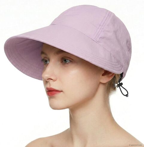 Wide Brim Sun Hat - Summer UV Protection Packable Baseball Cap Adjustable Hiking Fishing Garden Hat for Women Men in Saudi Arabia