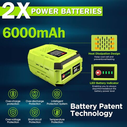 21V 6.0 Ah Power Battery Replacement for Leaf Blower Cordless in Kuwait