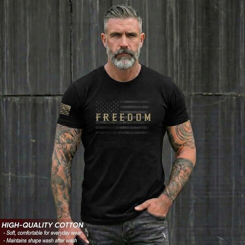 Freedom T Shirt, American Flag Shirt, Freedom Shirts for Men, Patriotic Shirts for Men in Saudi Arabia