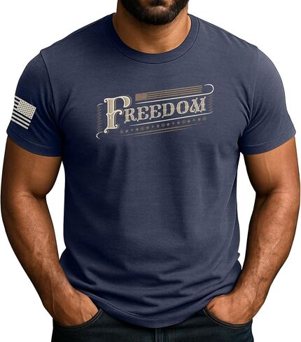 Freedom T Shirt, American Flag Shirt, Freedom Shirts for Men, Patriotic Shirts for Men in Saudi Arabia
