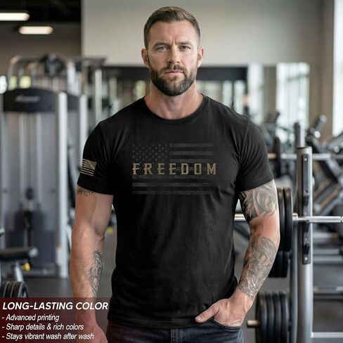 Freedom T Shirt, American Flag Shirt, Freedom Shirts for Men, Patriotic Shirts for Men in Saudi Arabia