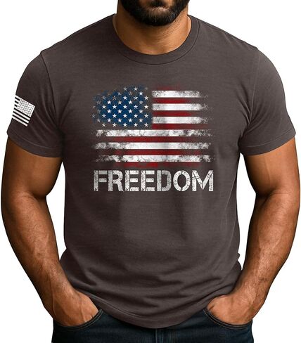 Freedom T Shirt, American Flag Shirt, Freedom Shirts for Men, Patriotic Shirts for Men in Saudi Arabia
