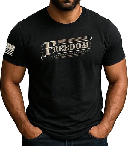 Freedom T Shirt, American Flag Shirt, Freedom Shirts for Men, Patriotic Shirts for Men in Saudi Arabia