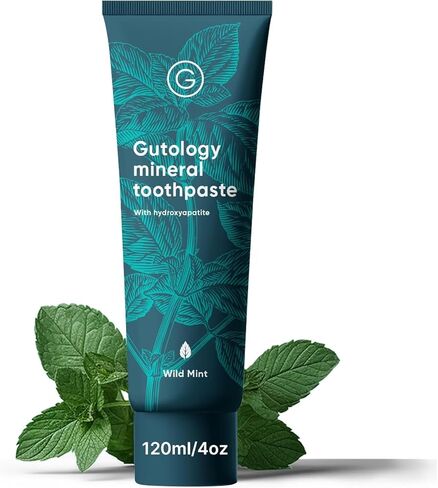 Natural Probiotic Hydroxyapatite Toothpaste Fluroide Free Toothpaste 120ml 4.2 Oz Remineralising Suitable for Adults & Children Helps Sensitive Teeth and Whitening Wild Mint Flavour in Kuwait