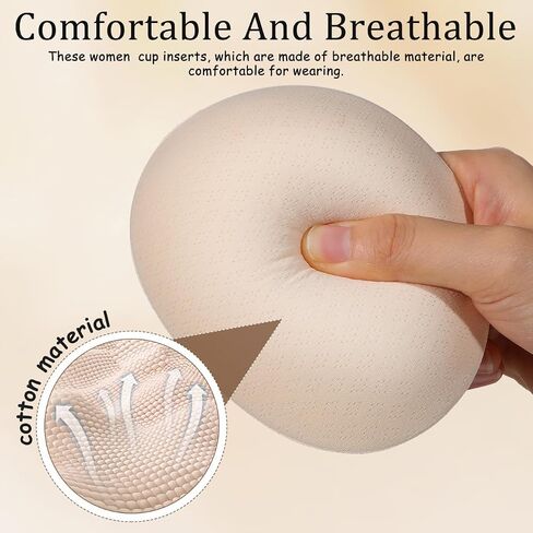NOLITOY Sports Bra Inserts Pads, Comfortable Cotton Padding for Women Yoga Bras Bikini Tops and Everyday Wear Reusable Lightweight Accessories in Kuwait