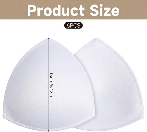 Larrel Bra Pads Inserts, Soft Sewed Bra Padding Insert Breathable Removable Breast Pads for Sports Bras Swimwear Swimsuit in Kuwait