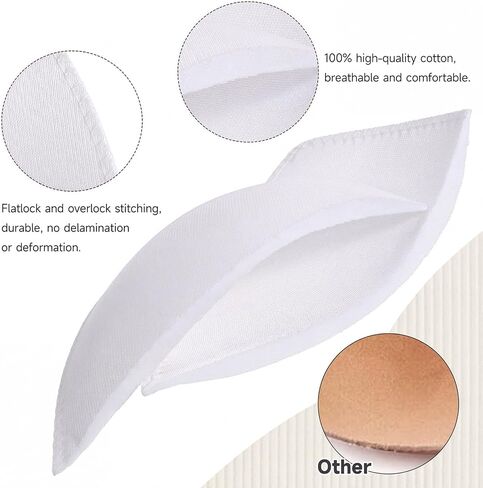 Larrel Bra Pads Inserts, Soft Sewed Bra Padding Insert Breathable Removable Breast Pads for Sports Bras Swimwear Swimsuit in Kuwait