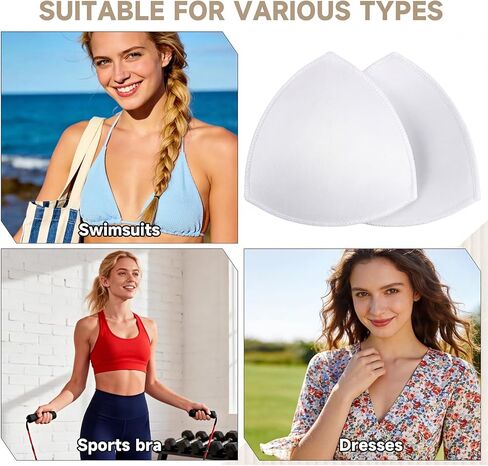 Larrel Bra Pads Inserts, Soft Sewed Bra Padding Insert Breathable Removable Breast Pads for Sports Bras Swimwear Swimsuit in Kuwait