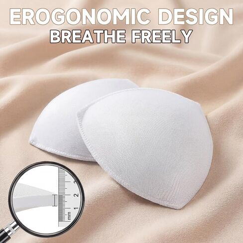 Larrel Bra Pads Inserts, Soft Sewed Bra Padding Insert Breathable Removable Breast Pads for Sports Bras Swimwear Swimsuit in Kuwait