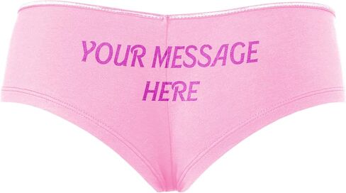 Knaughty Knickers خصص اختيارك للنص أي قول سراويل داخلية قصيرة وردية مخصصة بتصميم للبالغين in Kuwait