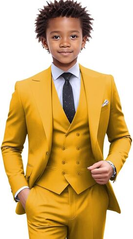 Netsky Boys Suit 3 Pieces Formal Tuxedo Slim Fit Formal Dress Clothes Ring Bearer Outfit Kids Prom Suits in Saudi Arabia