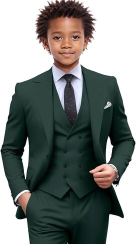 Netsky Boys Suit 3 Pieces Formal Tuxedo Slim Fit Formal Dress Clothes Ring Bearer Outfit Kids Prom Suits in Kuwait