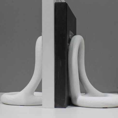 Bookend Support Book Ends, Desk Decoration Minimalist Ring Resin Bookends for Home, Library Bookends(Black) in Saudi Arabia