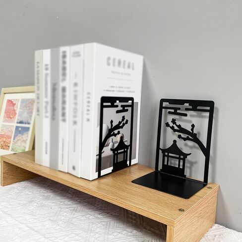 Bookend Support Chinese Style Book End Metal Heavy Duty Bookends for Lovers Organising Desktop Bookends in Saudi Arabia