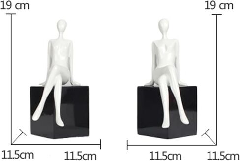 Bookend Support Bookends Art Bookend Resin Desk Office Ornament Simple Character for Library or Study Bookends in Saudi Arabia