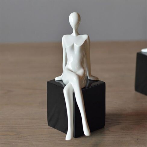 Bookend Support Bookends Art Bookend Resin Desk Office Ornament Simple Character for Library or Study Bookends in Saudi Arabia
