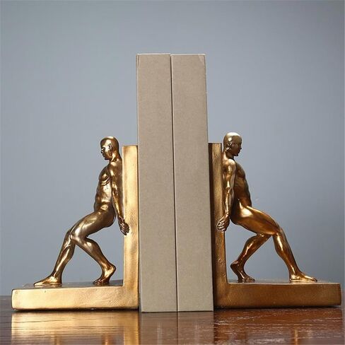 Bookend Support Book Ends, Resin Bookend for Heavy Books, Decorative Shelf Bookends for Home Office Study Bookends in Saudi Arabia