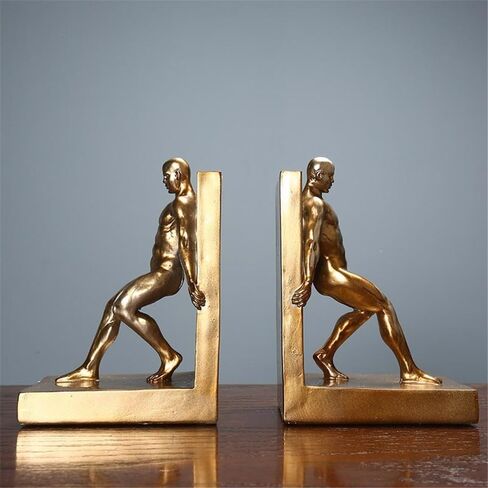 Bookend Support Book Ends, Resin Bookend for Heavy Books, Decorative Shelf Bookends for Home Office Study Bookends in Saudi Arabia