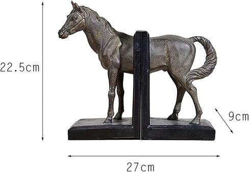 Bookend Support Horse Decorative Bookend, Unique Resin Decor Book Ends to Hold Heavy Duty Books, Vintage Antique Home, Modern Living Room Library Office Shelf Bookends in Saudi Arabia