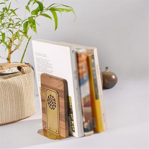 Bookend Support Bookends, Vintage Chinese Minimalist Desktop Decorative for Shelves Bookends in Saudi Arabia