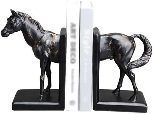 Bookend Support Chinese Retro Horse Head Bookends Animal Book Ends Decor for Living Room Office Bookends in Saudi Arabia