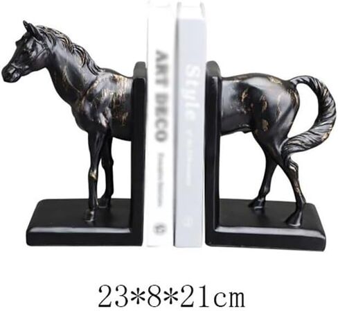 Bookend Support Chinese Retro Horse Head Bookends Animal Book Ends Decor for Living Room Office Bookends in Saudi Arabia
