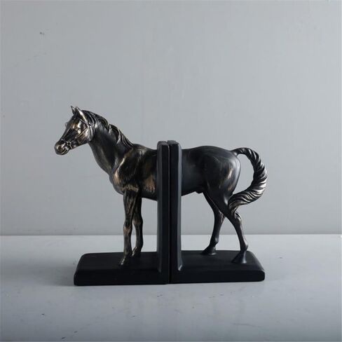 Bookend Support Chinese Retro Horse Head Bookends Animal Book Ends Decor for Living Room Office Bookends in Saudi Arabia