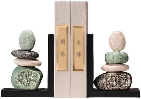 Bookend Support Ceramic Bookends for Shelves, Large for Heavy Books, Duty Book Stopper for CD Movies Bookends in Saudi Arabia