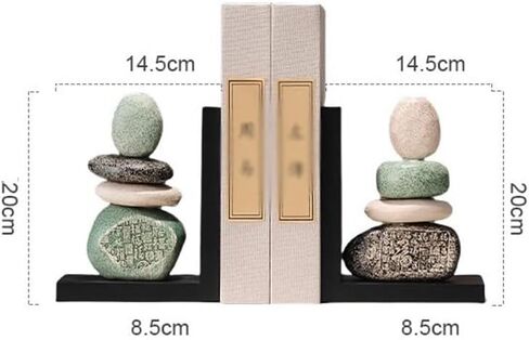 Bookend Support Ceramic Bookends for Shelves, Large for Heavy Books, Duty Book Stopper for CD Movies Bookends in Saudi Arabia