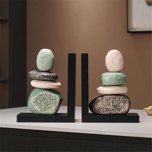 Bookend Support Ceramic Bookends for Shelves, Large for Heavy Books, Duty Book Stopper for CD Movies Bookends in Saudi Arabia