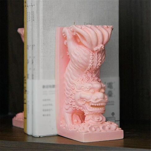 Bookend Support Bookends Chinese Pink Book End Decorative for Shelves Home Zen Desktop Ornament Bookends in Saudi Arabia