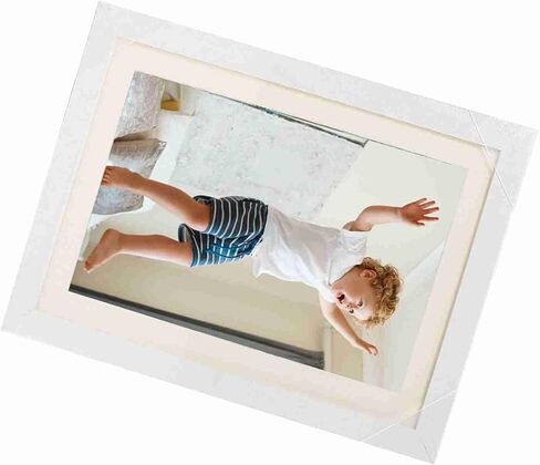 Top Design Wooden Photo Frame, Holds 150 A4 Sheets Photo Frame, Elastic Bands Secure Display, Ideal for Modern Home & Office Decor, No Damage Wall Hooks (White) in Kuwait