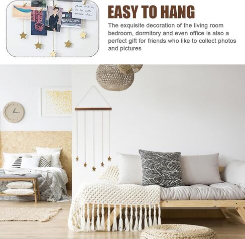 Wooden Photo Display Stand Wall Decor Scandinavian Style 40x25x69cm Photo Hanging Frame Home Ornament for Room Decoration in Kuwait