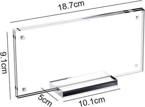Dollar Bill Frame Holder Acrylic Display with Base Tabletop Display for Photos in Saudi Arabia
