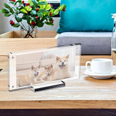Dollar Bill Frame Holder Acrylic Display with Base Tabletop Display for Photos in Saudi Arabia