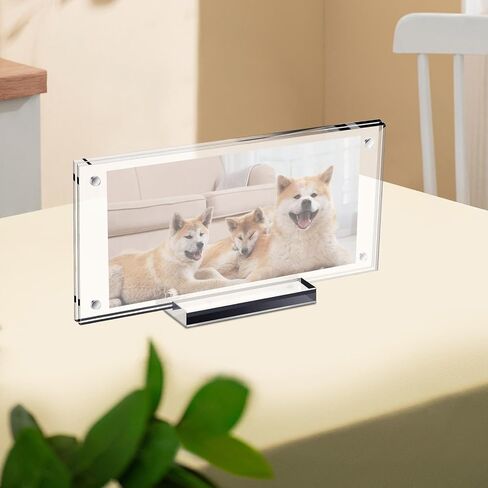 Dollar Bill Frame Holder Acrylic Display with Base Tabletop Display for Photos in Saudi Arabia