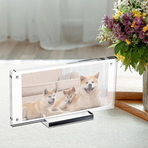 Dollar Bill Frame Holder Acrylic Display with Base Tabletop Display for Photos in Saudi Arabia