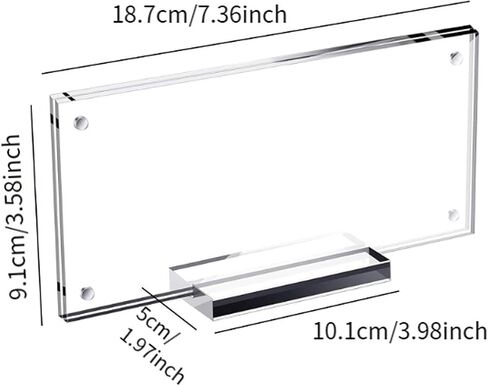 Dollar Bill Frame Holder Acrylic Display with Base Tabletop Display for Photos in Saudi Arabia