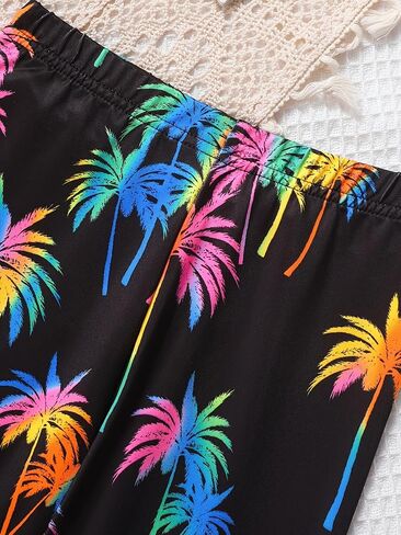 Girls Crop Top and Leggings Set Sleeveless Summer Outfit High Waist Fitted 2 Piece Casual Sporty Wear in Kuwait