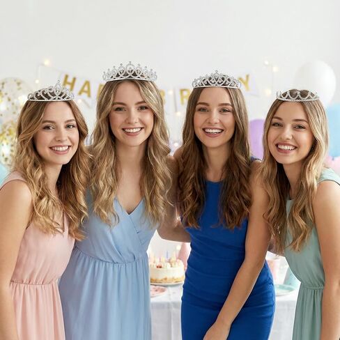 14PCS Silver Tiaras Crowns Headbands for Girls 7 Styles Metal Princess Crowns Tiara Headband for Women Girls Princess Dress Up Costume Perfect for Birthday Party Wedding Prom in Kuwait