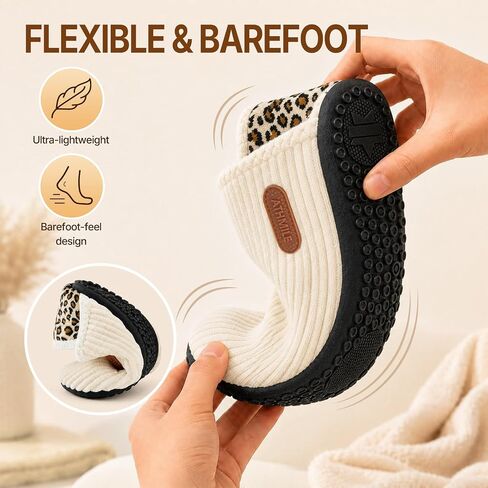 ATHMILE House Slippers for Women Men Lightweight Barefoot Slippers Indoor House Shoes Soft Corduroy Foldable Non Slip Travel Bedroom Hotel Office Camping Hospital Yoga Comfort Gifts Grey in Saudi Arabia