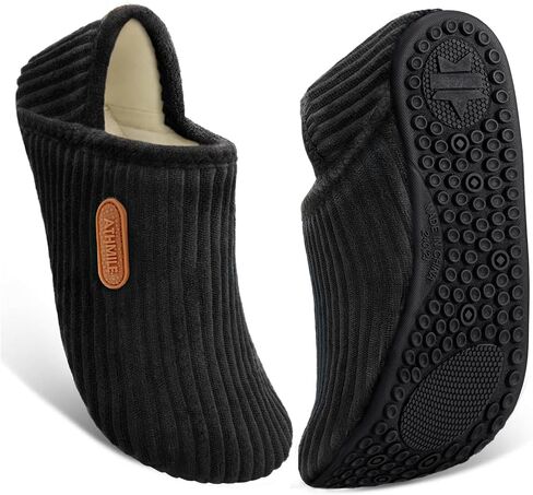 ATHMILE House Slippers for Women Men Lightweight Barefoot Slippers Indoor House Shoes Soft Corduroy Foldable Non Slip Travel Bedroom Hotel Office Camping Hospital Yoga Comfort Gifts Grey in Saudi Arabia