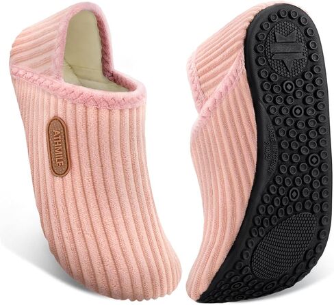 ATHMILE House Slippers for Women Men Lightweight Barefoot Slippers Indoor House Shoes Soft Corduroy Foldable Non Slip Travel Bedroom Hotel Office Camping Hospital Yoga Comfort Gifts Grey in Saudi Arabia
