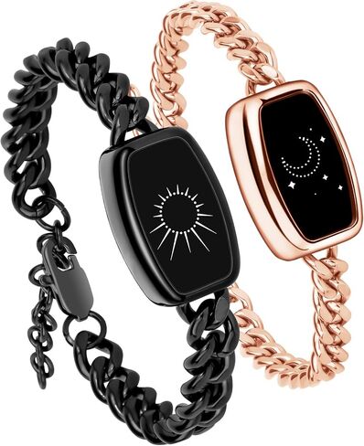 Long Distance Touch Bracelets for Couples, Vibration & Light up | Long Distance Couples Bracelets Relationship Gifts for Girlfriend Bluetooth Pairing Jewelry Xmas Gifts in Saudi Arabia