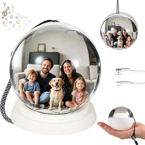 Memory Orb Ball Personalized 3.35" 3D Crystal Video Orb with Digital Display, Custom Digital Memory Display for Couples Family Anniversary Christmas Birthday Gift in Saudi Arabia
