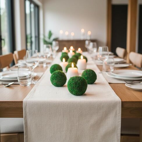 6-Pack 3.15 Inch Green Moss Balls Decorative - Realistic Faux Spheres for Home Decor, Bowl & Vase Filler, Centerpiece, Table Accents, Wedding Centerpieces & DIY Crafts in Saudi Arabia