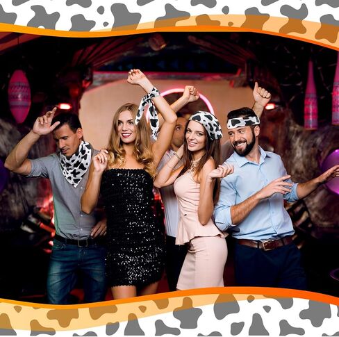 Toulite 36 Pcs Cow Print Bandanas Bulk Animal Print Bandanas for Men Women Cowboy Pet Halloween Party Favor, 20 x 20 Inch in Kuwait